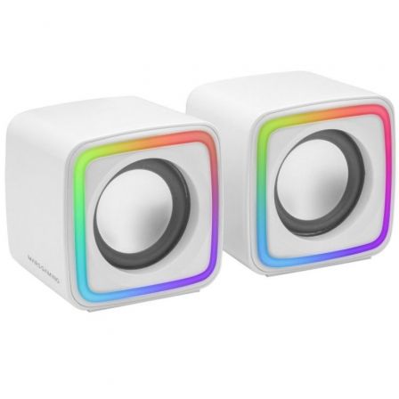 Mars Gaming MSCUBEW Altavoces Gaming RGB 8W Blanco